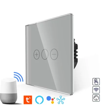 Revolo Touch WiFi dotykový stmívač třítlačítkový č.1 - Stříbrný