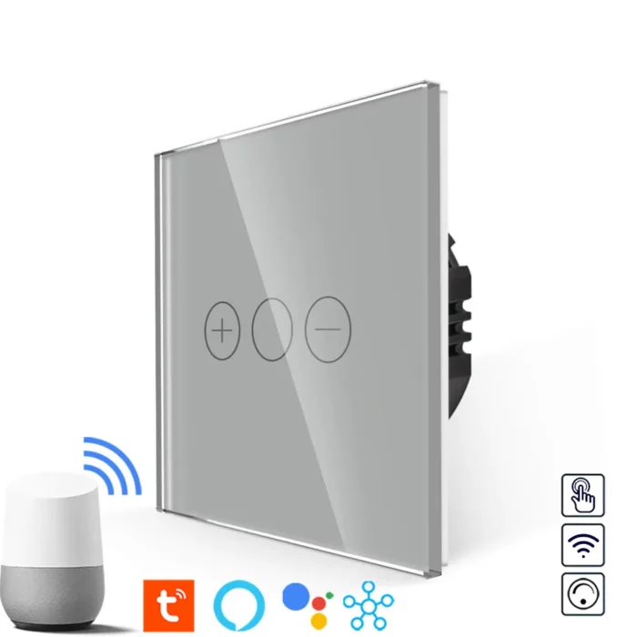 Revolo Touch WiFi dotykový stmívač třítlačítkový č.1 - Stříbrný