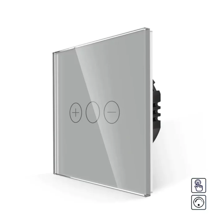 Revolo Touch dotykový stmívač třítlačítkový č.1 - Stříbrný