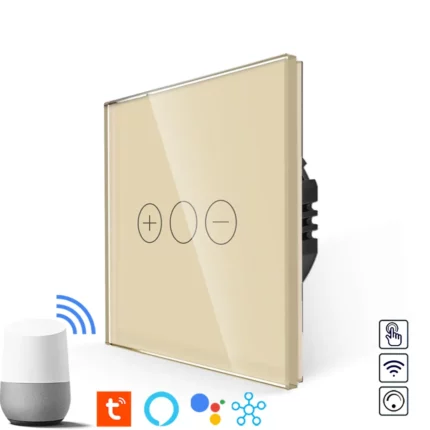 Revolo Touch WiFi dotykový stmívač třítlačítkový č.1 - Zlatý