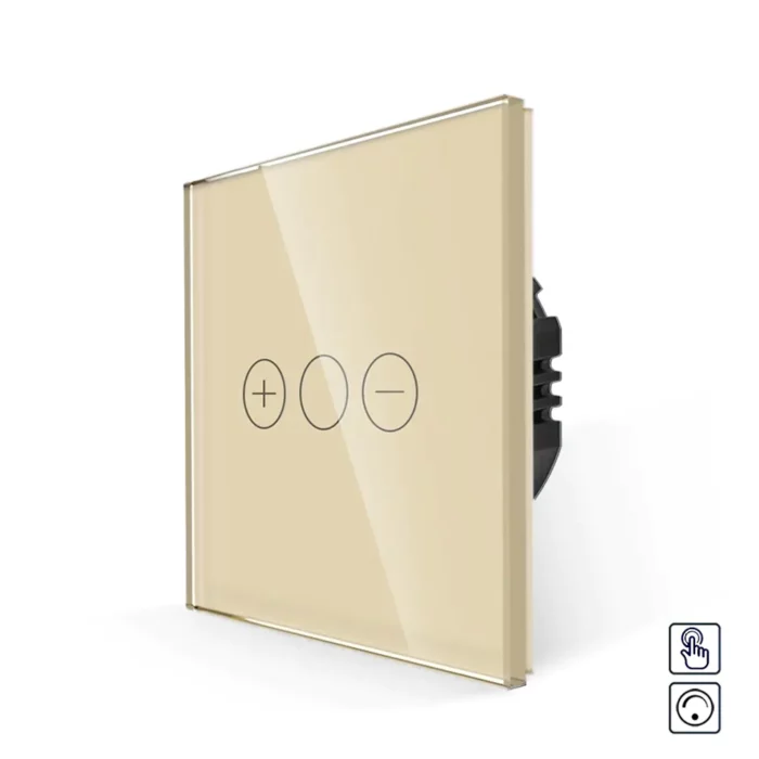 Revolo Touch dotykový stmívač třítlačítkový č.1 - Zlatý