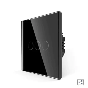 Revolo Touch dotykový schodišťový vypínač č.5B (6+6+6) - Černý
