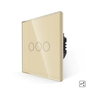 Revolo Touch dotykový schodišťový vypínač č.5B (6+6+6) - Zlatý