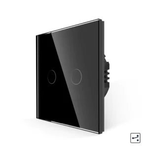 Revolo Touch dotykový schodišťový vypínač č.5B (6+6) - Černý