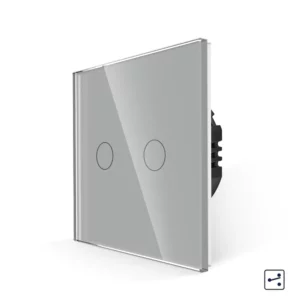 Revolo Touch dotykový schodišťový vypínač č.5B (6+6) - Stříbrný