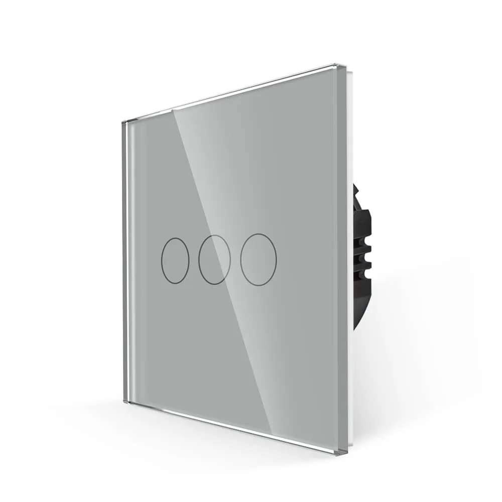 Revolo Touch dotykový vypínač Sense č.5 (3 okruhy) - Stříbrný Revolo Touch dotykový vypínač Sense č.5 (3 okruhy) - Stříbrný