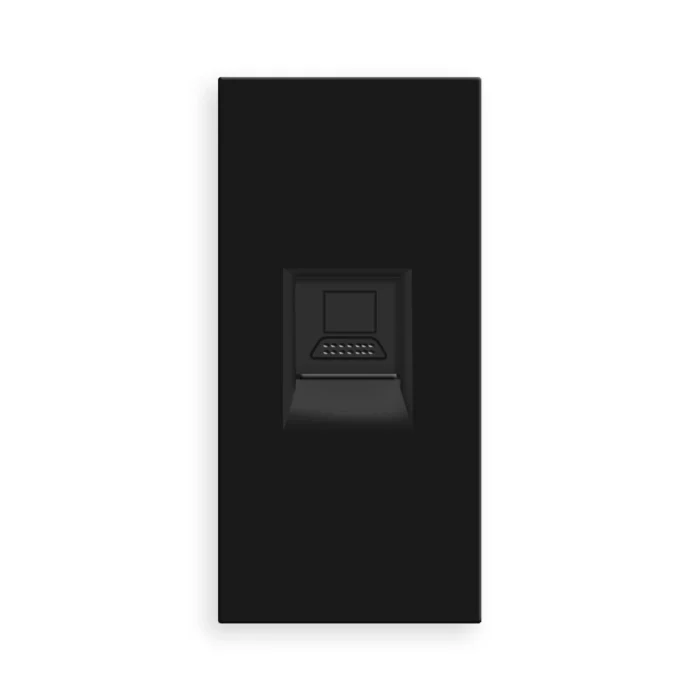 Revolo Touch internetový půlmodul LAN RJ45 Cat.5 - Černý