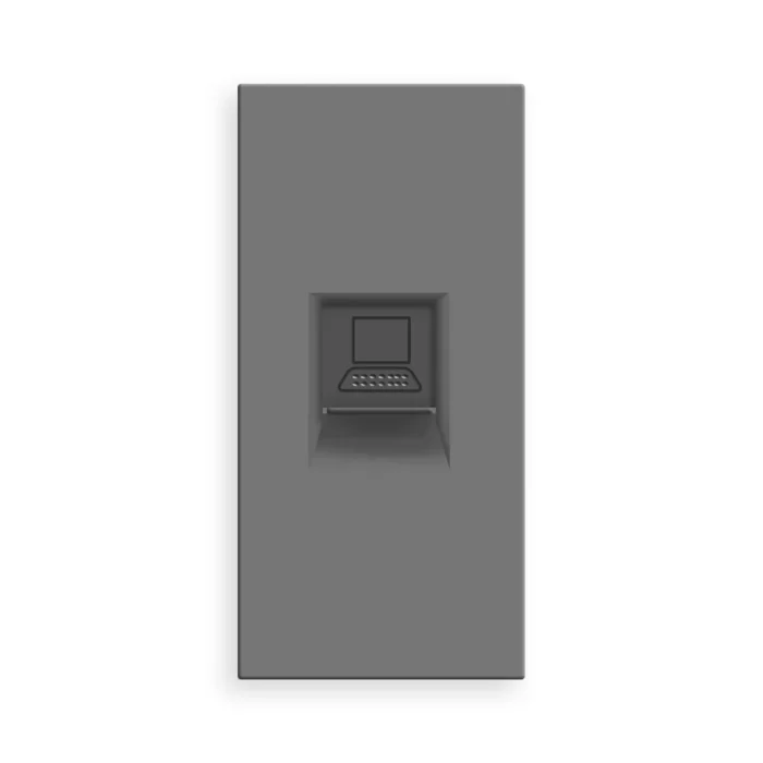 Revolo Touch internetový polmodul LAN RJ45 Cat.6 - Stříbrný