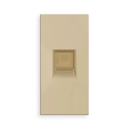 Revolo Touch internetový polmodul LAN RJ45 Cat.6 - Zlatý