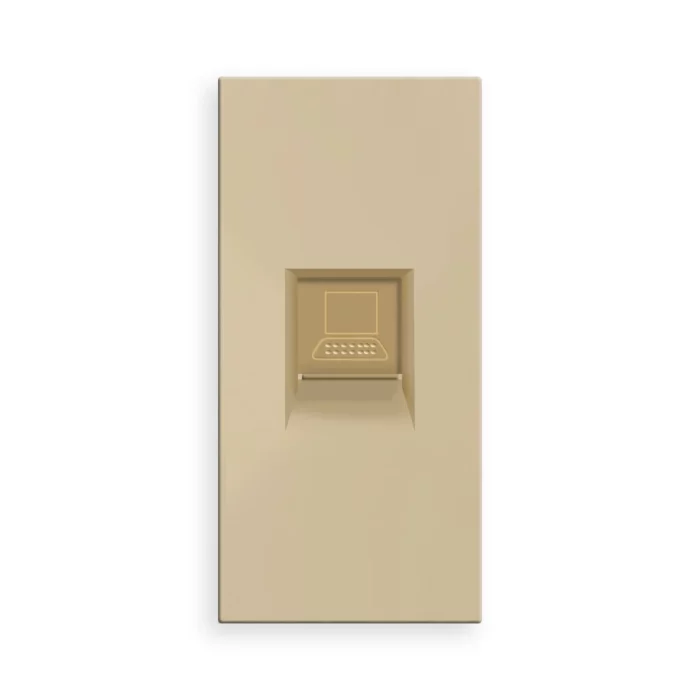 Revolo Touch internetový polmodul LAN RJ45 Cat.5 - Zlatý