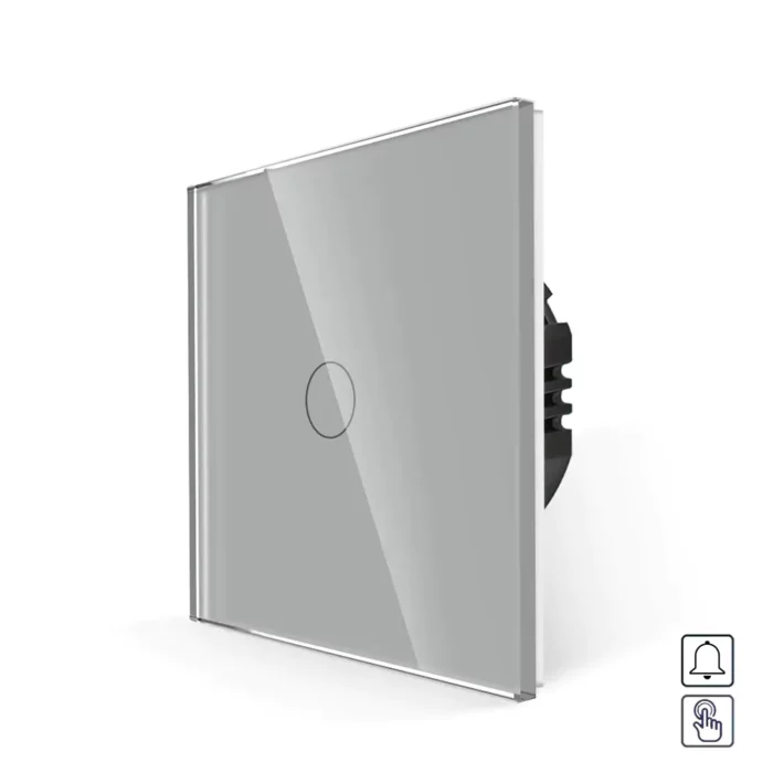 Revolo Touch dotykové tlačítko 1/0 230V - Stříbrné