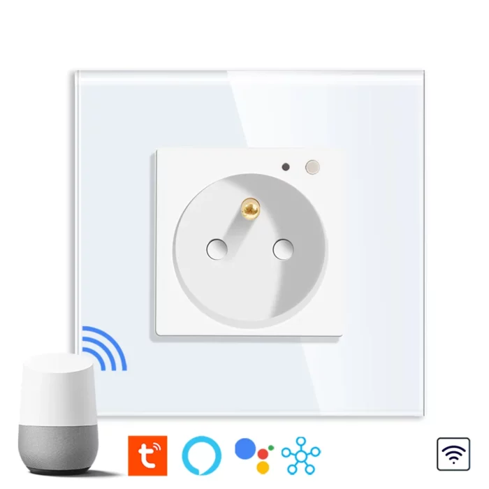Revolo Touch WiFi elektrická zásuvka 16A typu FR - Bílá