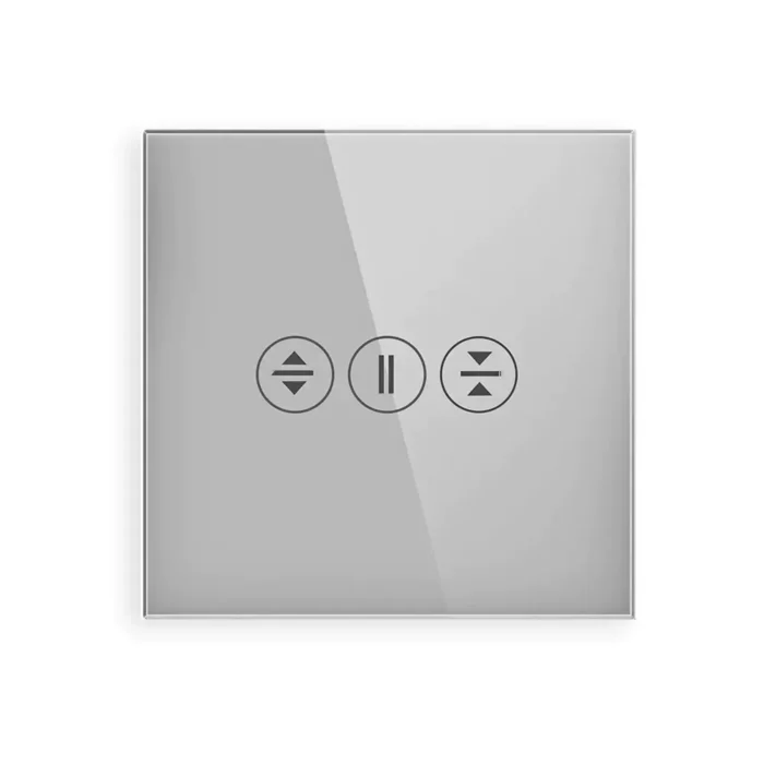 Revolo Touch skleněný panel pro žaluziový ovladač C3C-012 - Stříbrný