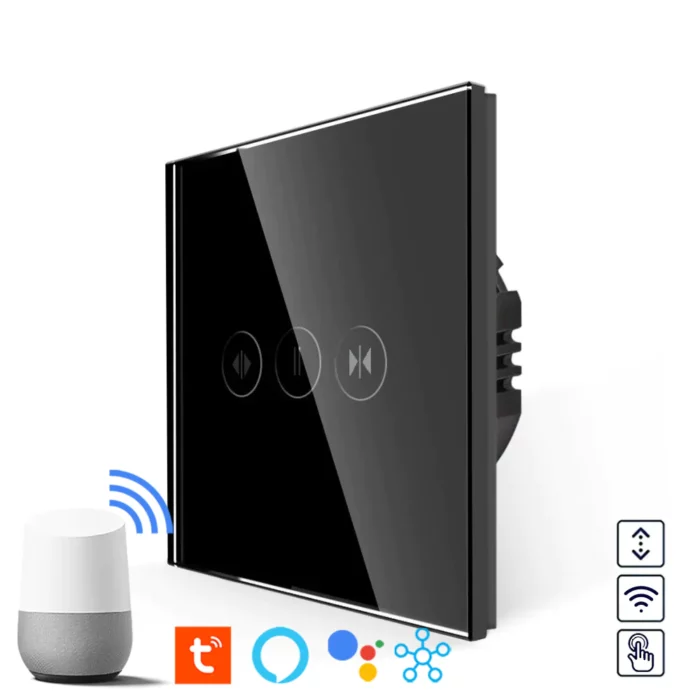 Revolo Touch WiFi žaluziový ovladač - Černý