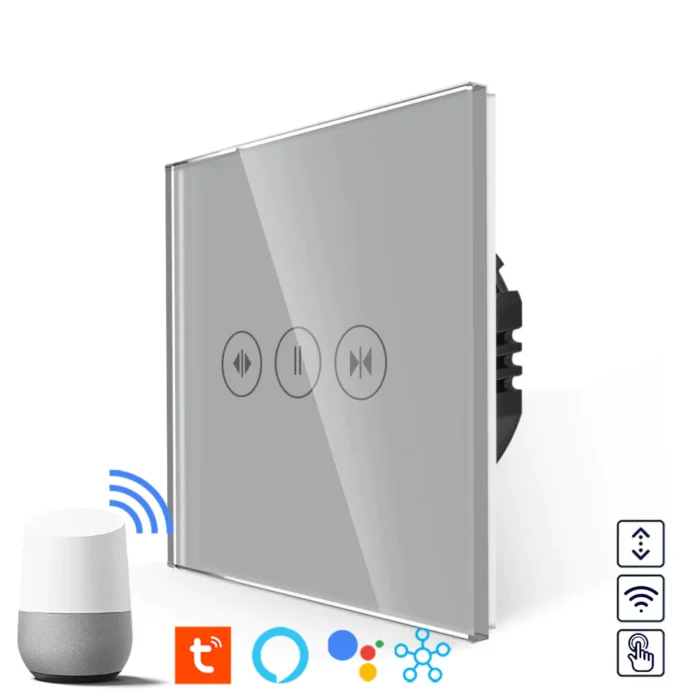 Revolo Touch WiFi žaluziový ovladač - Stříbrný