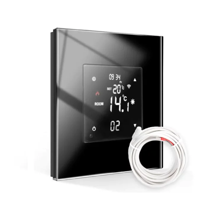 Revolo Touch WiFi digitální termostat s externí sondou - Černý