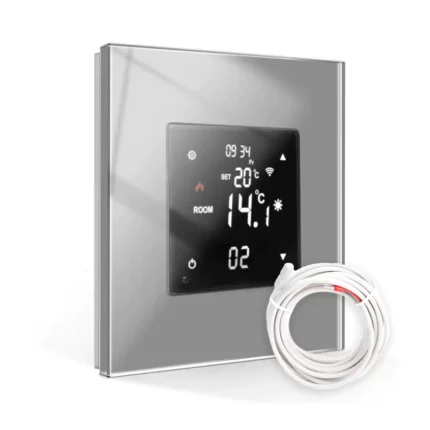 Revolo Touch WiFi digitální termostat s externí sondou - Stříbrný