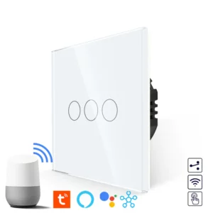 Revolo Touch WiFi dotykový schodišťový vypínač č.5B (3 okruhy) - Bílý