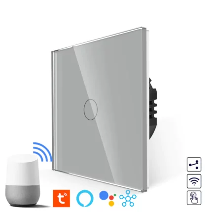 Revolo Touch WiFi dotykový schodišťový vypínač č.6 - Stříbrný