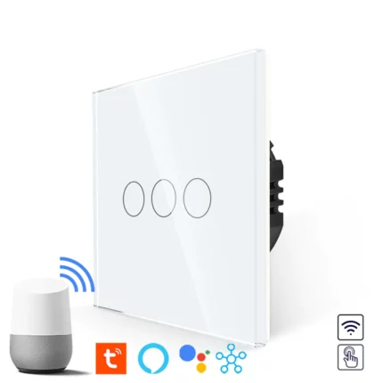Revolo Touch WiFi dotykový vypínač č.5 (3 okruhy) - Bílý