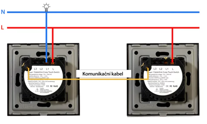 Zapojeni schodistoveho vypinace c.6 - Revolo Touch