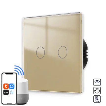 Revolo WiFi + Bluetooth dotykový stmívač č.5 - Zlatý