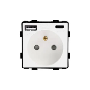 Revolo Touch elektrická zásuvka FR s USB A+C / 20W Fast charge - Bílý modul